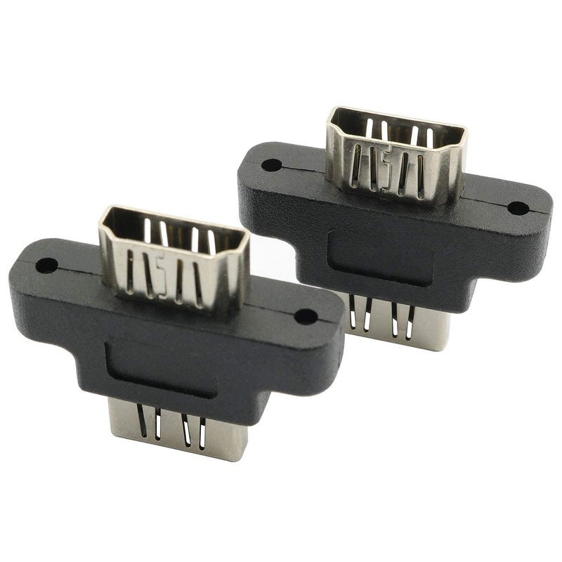 Longdex 2PCS HDMI Female to HDMI Female Screw Lock Panel Mount Extension Extender Coupler Adapter - Image 4